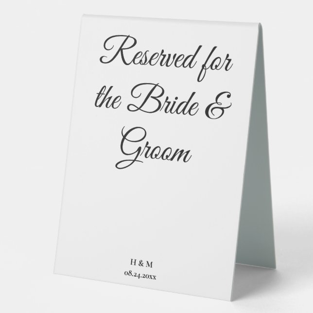 Elegant Bold Minimalist Black/white Bride & Groom (Front)