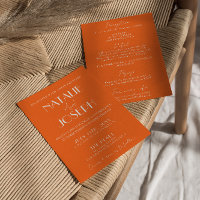 Elegant Bold Orange Stylish All In One Wedding