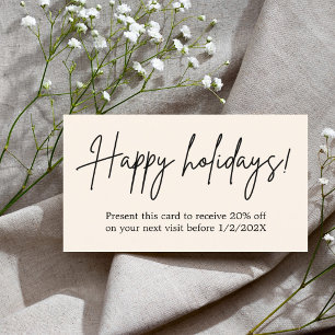 Elegant Bold Pastel Holiday Salon Coupon