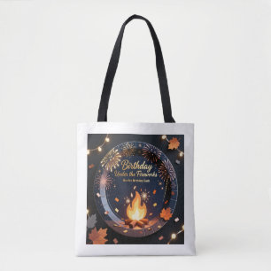 Elegant Bonfire Night Birthday Tote Bag