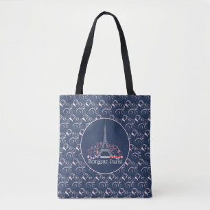 Elegant Bonjour Paris French Aesthetic Tote Bag