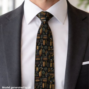 Elegant Book Design - Dark Academia - Vintage Book Tie