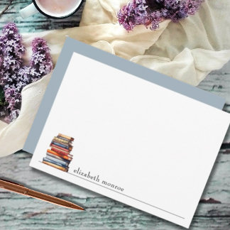 Elegant Book Lovers Personalised Card