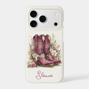 Elegant Boots with Flowers Monogrammed