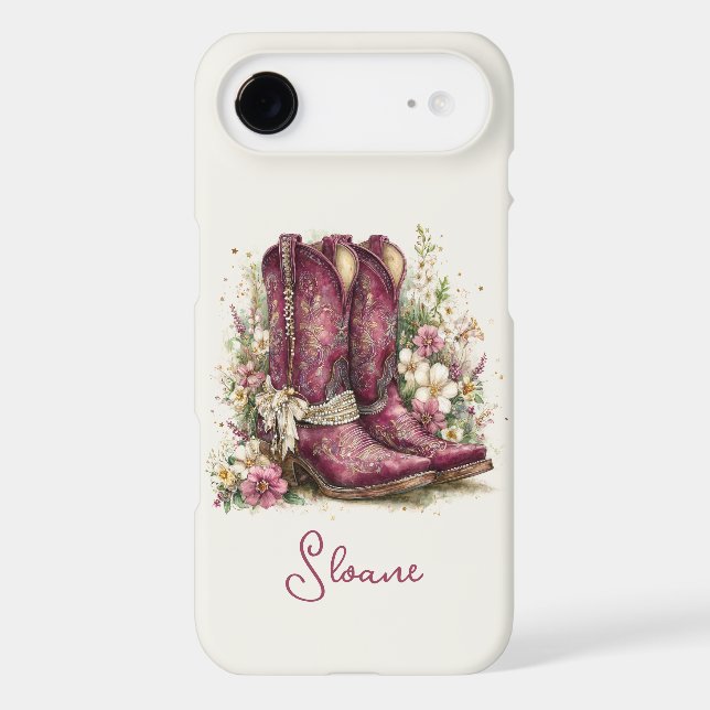 Elegant Boots with Flowers Monogrammed (Back)