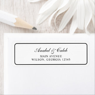 Elegant Border Frame Wedding Return Address