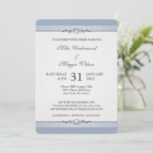 Elegant Border Wedding Party Invitation