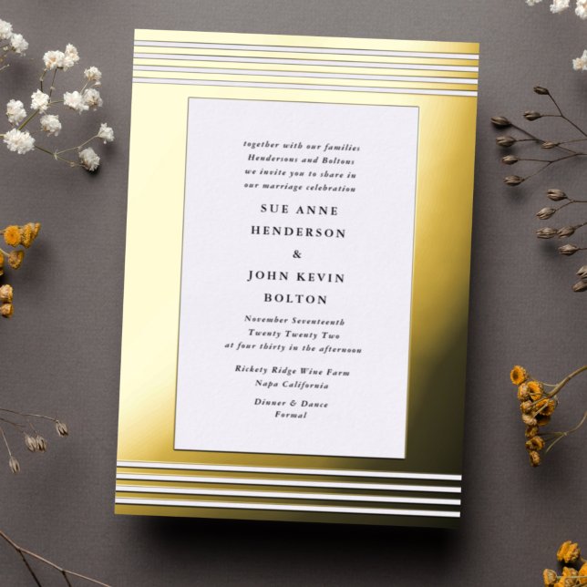 Elegant Border | Yellow Real Gold Frame Wedding (Creator Uploaded)