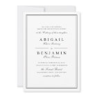 Elegant borders black and white minimalist wedding