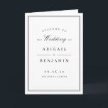Elegant borders black white minimalist wedding programme<br><div class="desc">Elegant black and white minimalist design,  simple and classy. Great for modern classic wedding,  vintage wedding and formal wedding.
See all the matching pieces in collection</div>