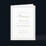 Elegant borders gold classy minimalist wedding pro programme<br><div class="desc">Elegant gold colour minimalist design,  simple and classy. Great for modern classic wedding,  vintage wedding and formal wedding.
See all the matching pieces in collection</div>