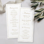 Elegant borders gold classy minimalist wedding programme<br><div class="desc">Elegant gold colour minimalist design,  simple and classy. Great for modern classic wedding,  vintage wedding and formal wedding.
See all the matching pieces in collection</div>