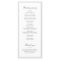Elegant borders minimalist wedding program