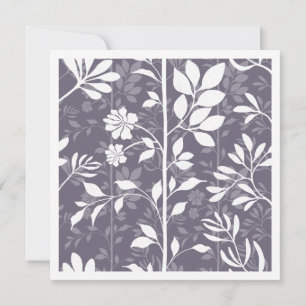 Elegant Botanic Climbing Vines dark lavender Card