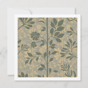 Elegant Botanic Climbing Vines earthy silhouette Card