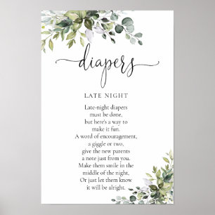 Elegant Botanical Baby Shower Poster