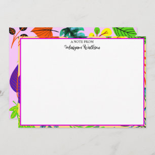 Elegant Botanical Border with Name - Floral Frame Card