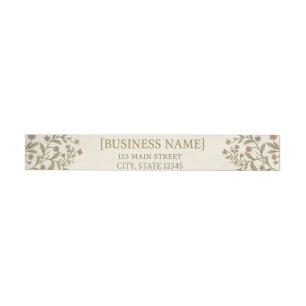Elegant Botanical Business Return Address Labels