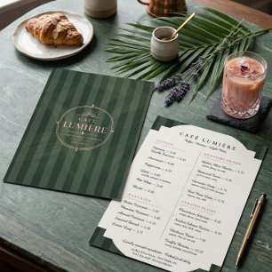 Elegant Botanical Café Menu
