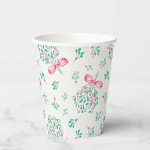  Elegant Botanical Christmas Baby Shower Paper Cups