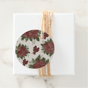 Elegant Botanical Christmas  Favour Tags