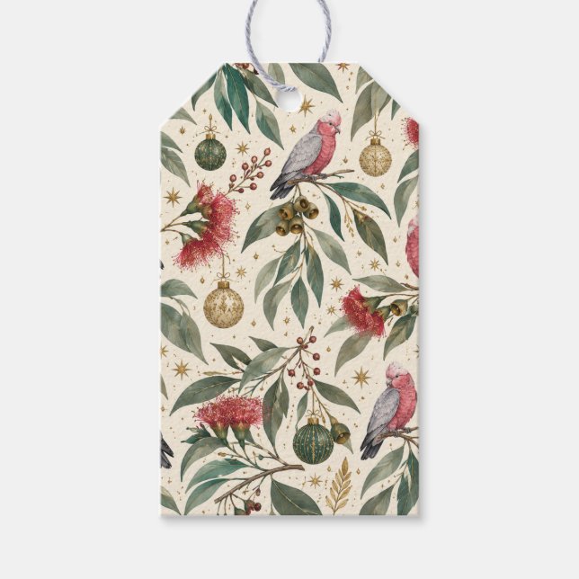 Elegant Botanical Christmas Gift Tags (Front)