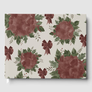 Elegant Botanical Christmas Guest Book