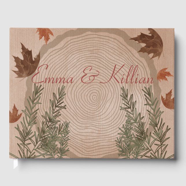 Elegant Botanical Christmas  Guest Book (Front)