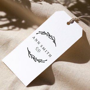 Elegant Botanical Custom Business Logo Name Rubber Stamp