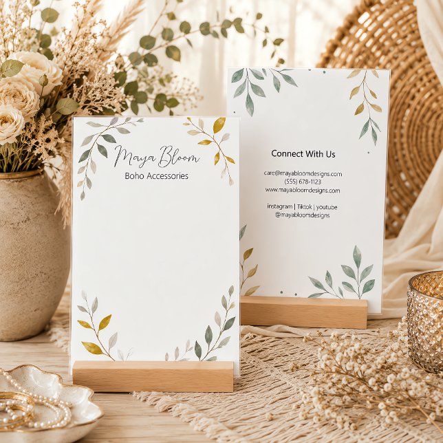 Elegant Botanical Earring Display Card (Elegant Botanical Earring Display Card)