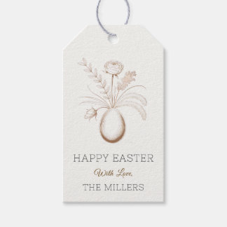 Elegant Botanical Easter Personalized Gift Tag