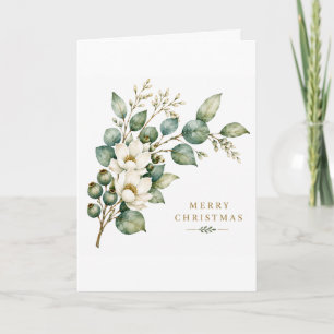 Elegant Botanical Eucalyptus Christmas Card
