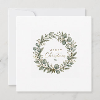 Elegant Botanical Eucalyptus Christmas Invitation