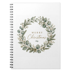 Elegant Botanical Eucalyptus Christmas Note Book