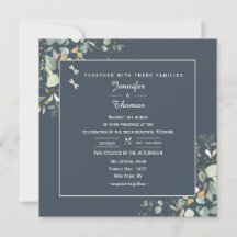 Elegant Botanical Eucalyptus Greenery, Deep Gray