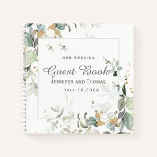Elegant Botanical Eucalyptus Greenery Guest Book