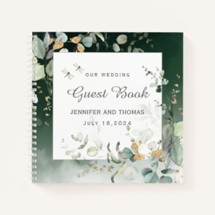 Elegant Botanical Eucalyptus Greenery Guest Book
