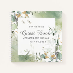 Elegant Botanical Eucalyptus Greenery Guest Book