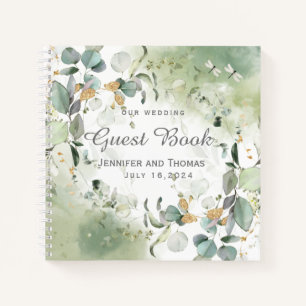 Elegant Botanical Eucalyptus Greenery Guest Book