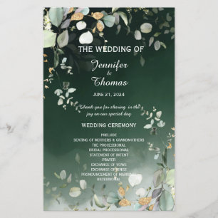 Elegant Botanical Eucalyptus Greenery  Program