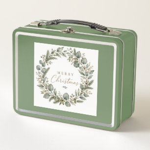 Elegant Botanical Eucalyptus Metal lunch box