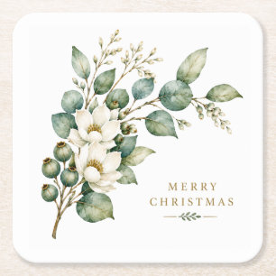 Elegant Botanical Eucalyptus paper coaster