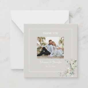 Elegant Botanical Eucalyptus Parchment Thank you Card