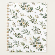 Elegant Botanical Eucalyptus Planner