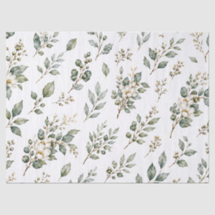 Elegant Botanical Eucalyptus Tissue Paper