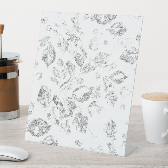 Elegant Botanical File Folder Set Pedestal Sign (In SItu)