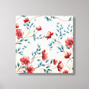 Elegant Botanical Floral Branch Canvas Print