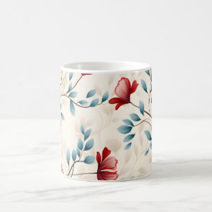Elegant Botanical Floral Branch Coffee Mug