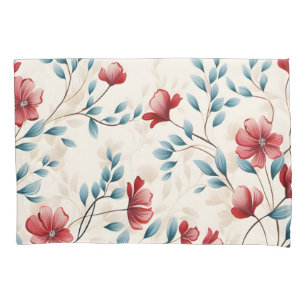 Elegant Botanical Floral Branch Pillowcase