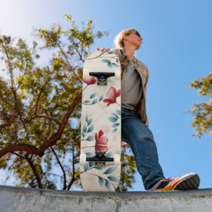 Elegant Botanical Floral Branch Skateboard